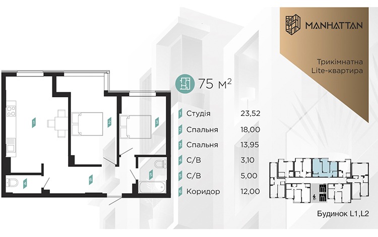 Стартував продаж квартир у будинку Lite2 сучасного житлового Району Manhattan!😎