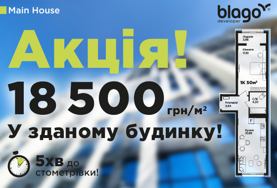 Акційна пропозиція🤩 Квартира в зданому будинку ЖК Main House!