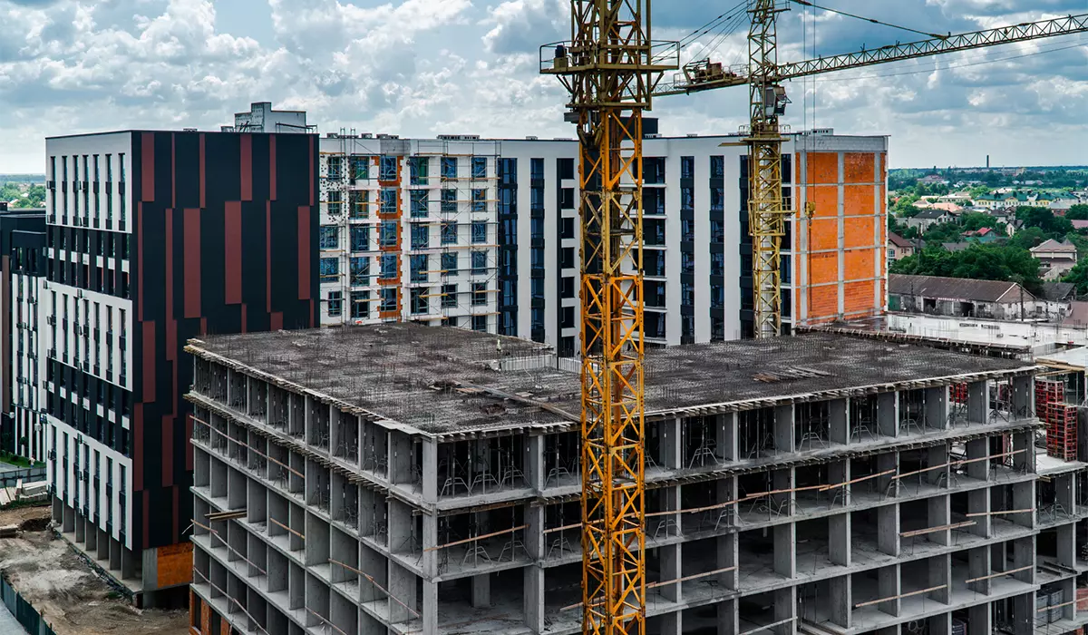 Construction state of the Parkova Alley residential complex as of 26.06.2023