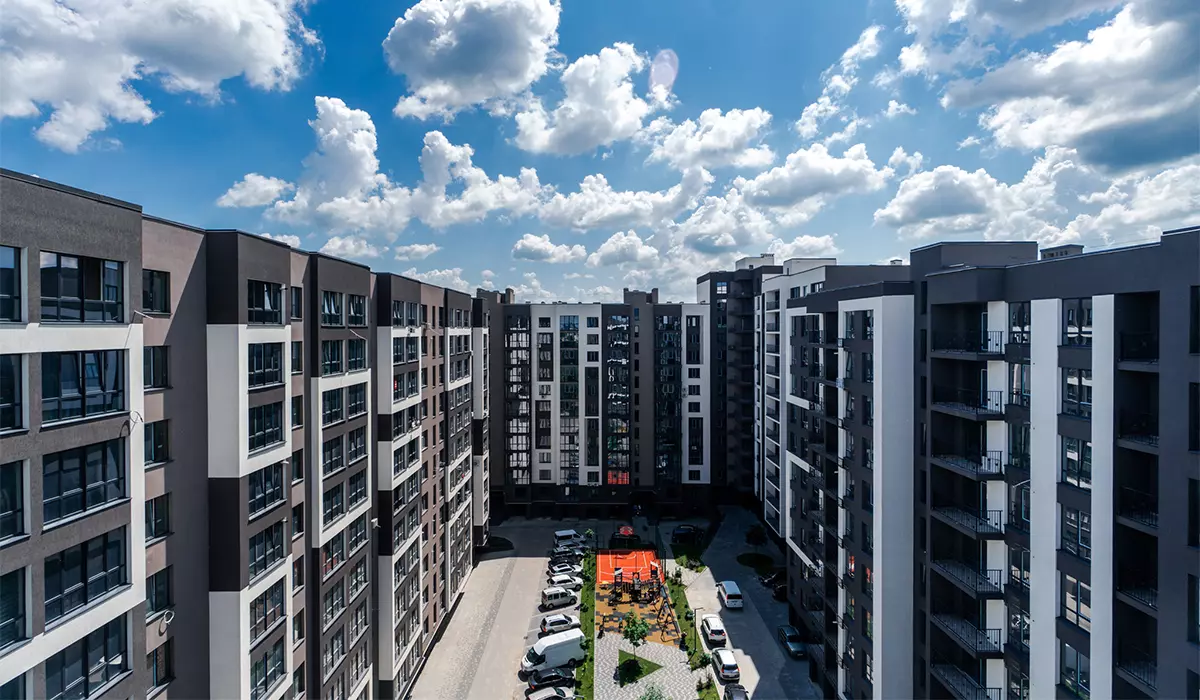 Construction state of the Parkova Alley residential complex as of 26.06.2023