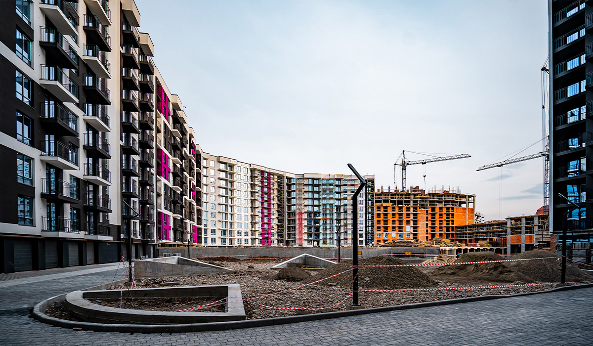 Construction state of the Family Plaza residential complex as of 20.03.2023