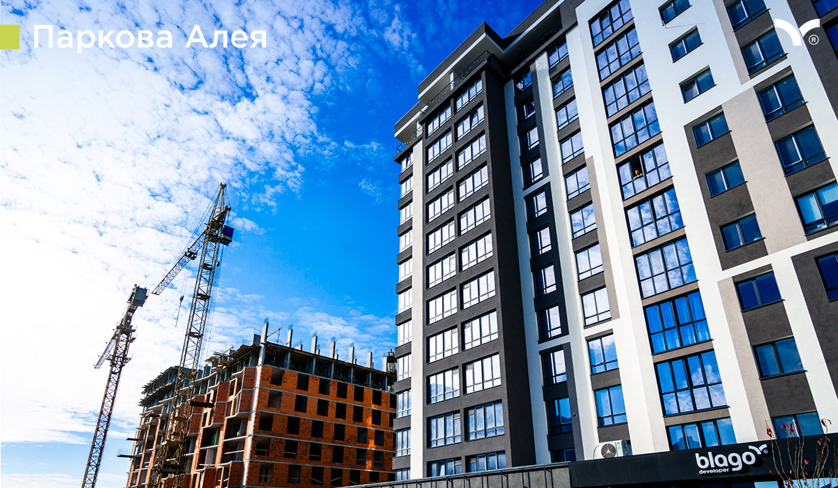 Construction state of the residential complex Parkova Alley as of 10.31.2022