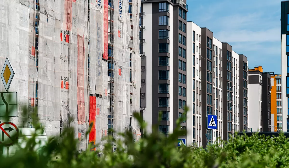 Construction state of the Parkova Alley residential complex as of 24.05.2023