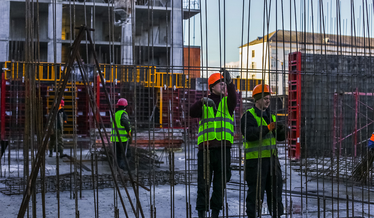 Construction state of the IQ HOUSE residential complex as of 01.18.2023