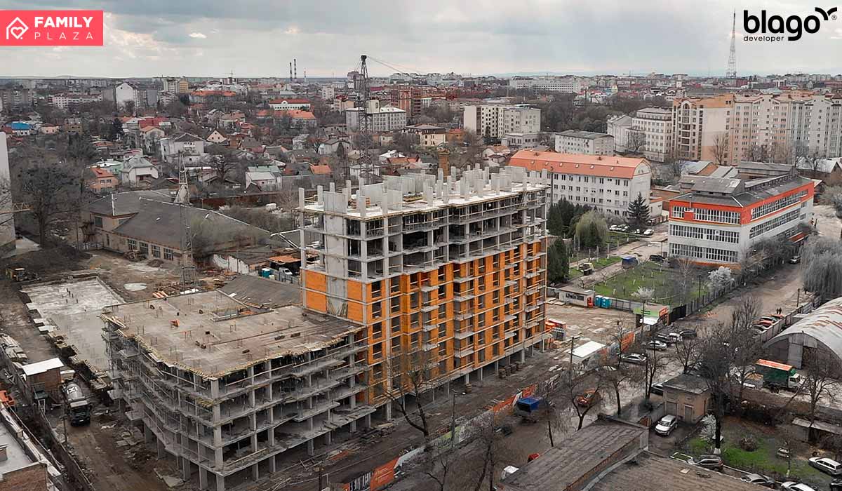 Стан будівництва житлового комплексу Family Plaza на 28.04.2021