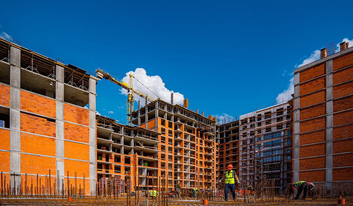 Construction state of the Manhattan UP residential area as of 10.04.2023