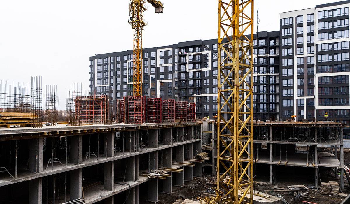 Construction state of the Parkova Alley residential complex as of 27.03.2023