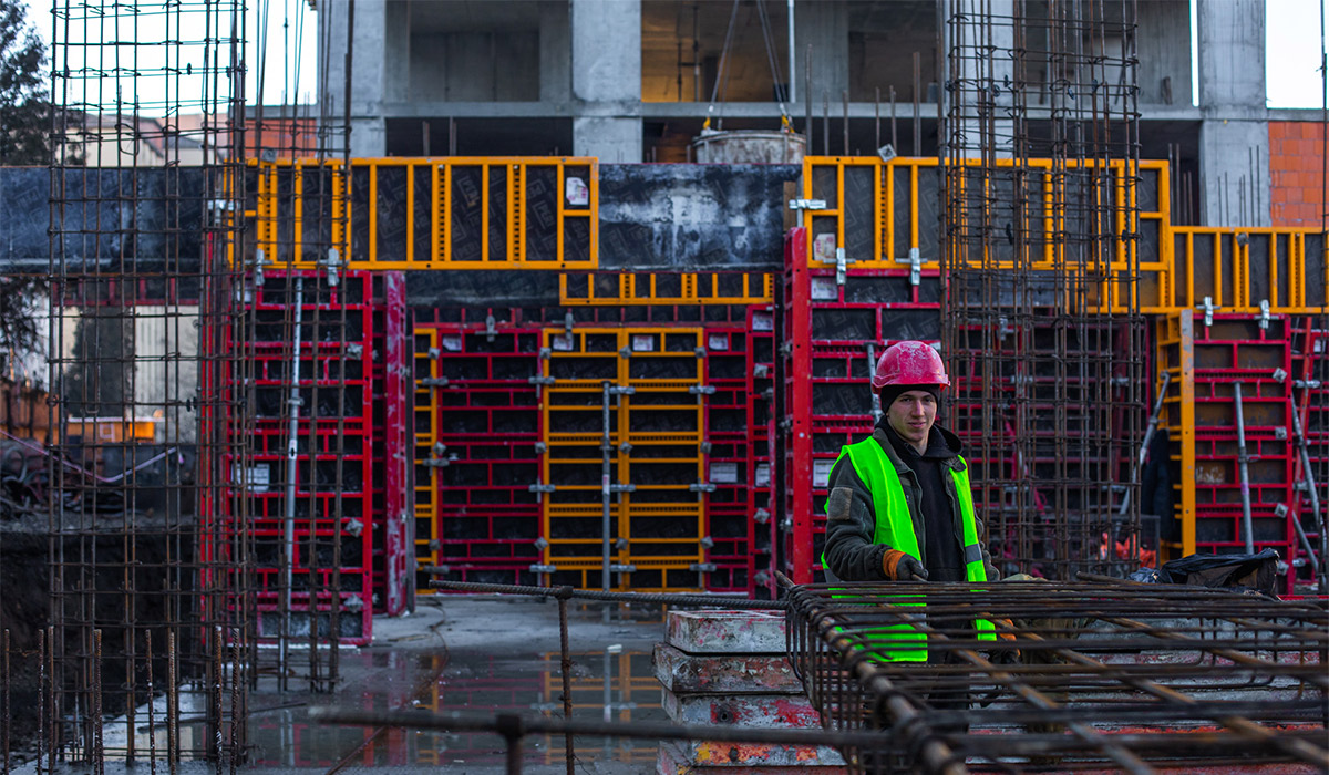 Construction state of the IQ HOUSE residential complex as of 01.18.2023