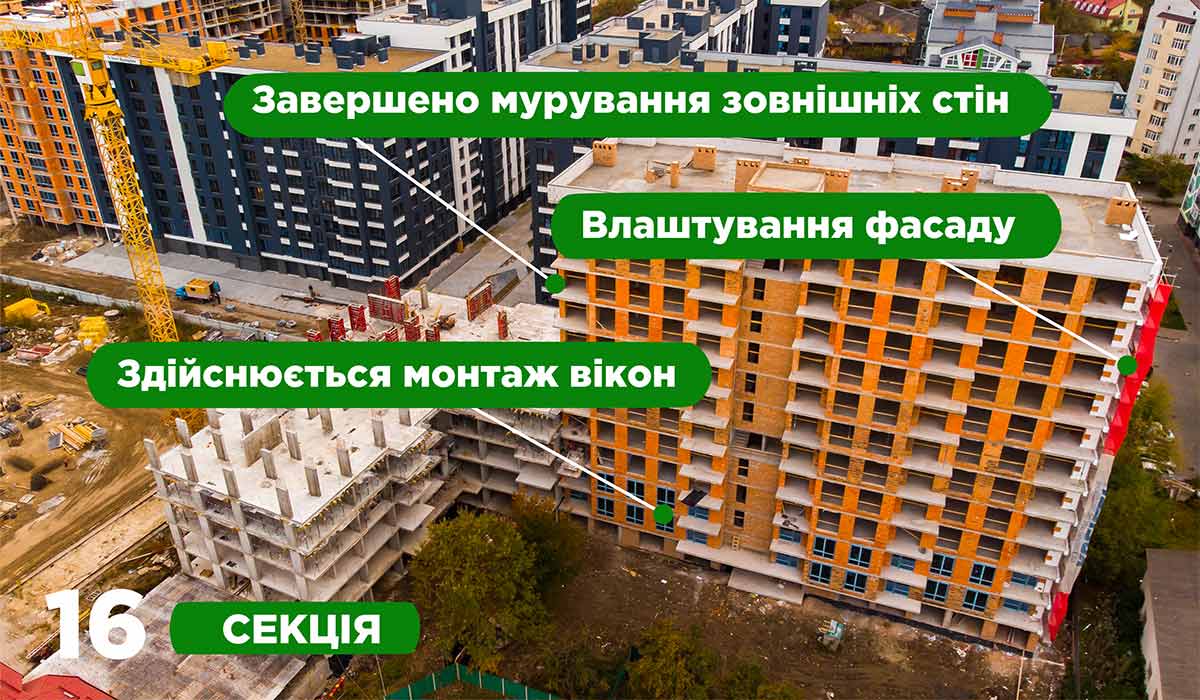 СТАН БУДІВНИЦТВА ЖИТЛОВОГО КОМПЛЕКСУ COMFORT PARK НА 18.10.2021