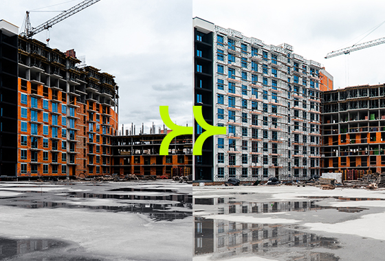 Construction dynamics of the Family Plaza residential complex: February – June 2023