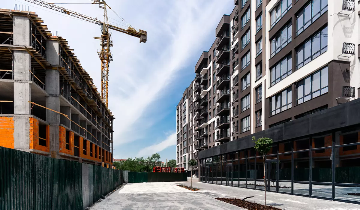 Construction state of the Parkova Alley residential complex as of 24.05.2023