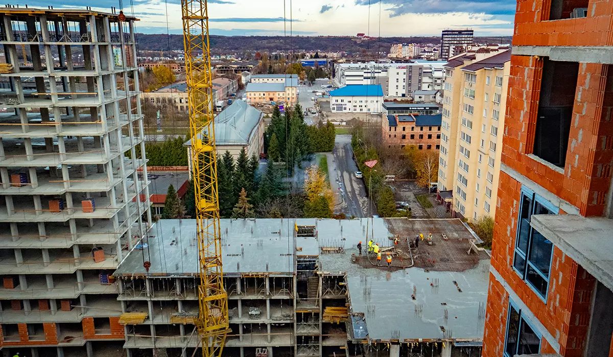 Construction state of the U ONE residential complex as of 14.11.2023