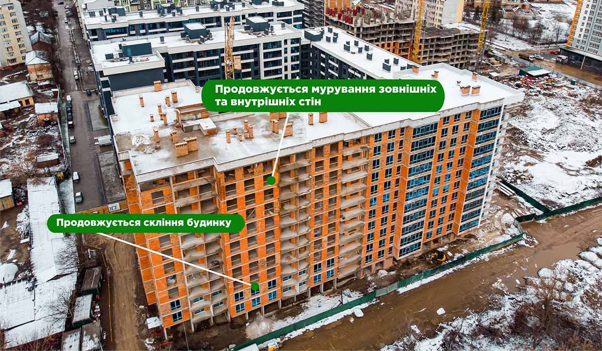 СТАН БУДІВНИЦТВА ЖИТЛОВОГО КОМПЛЕКСУ COMFORT PARK НА 23.12.2021