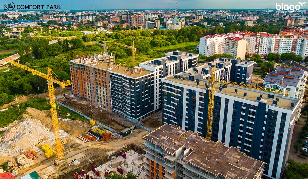 CONSTRUCTION STATE OF THE COMFORT PARK RESIDENTIAL COMPLEX AS OF 17.06.2021