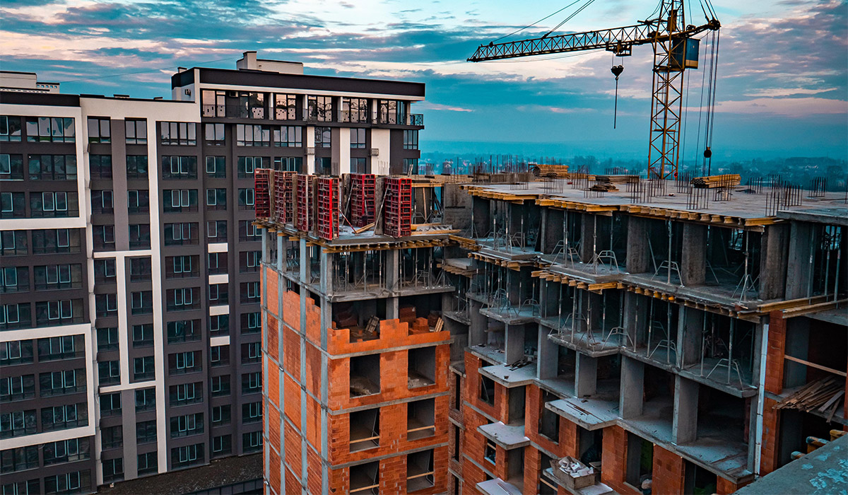 Construction state of the Parkova Alley residential complex as of 12.26.2022