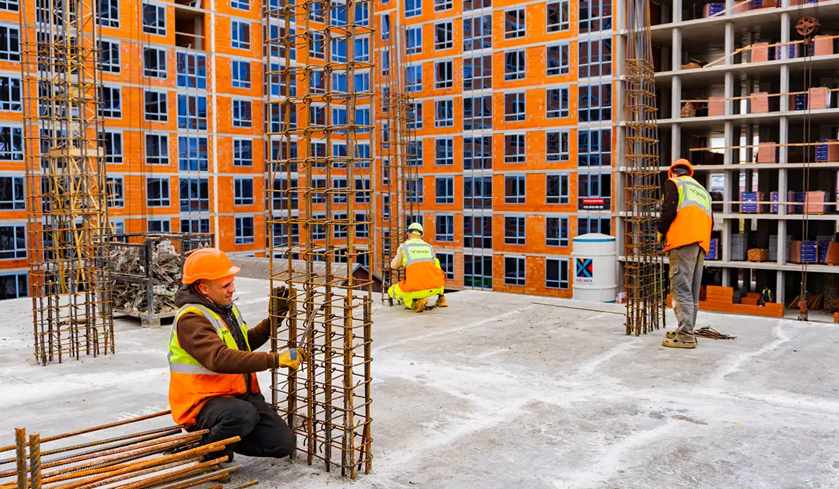 Construction state of the U ONE residential complex as of 01.11.2023