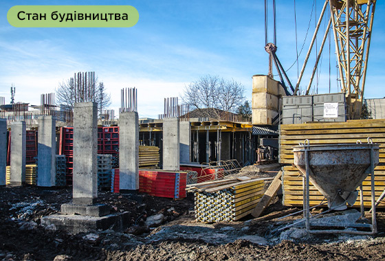 Construction state of the residential complex “U ONE” as of 02.01.2023