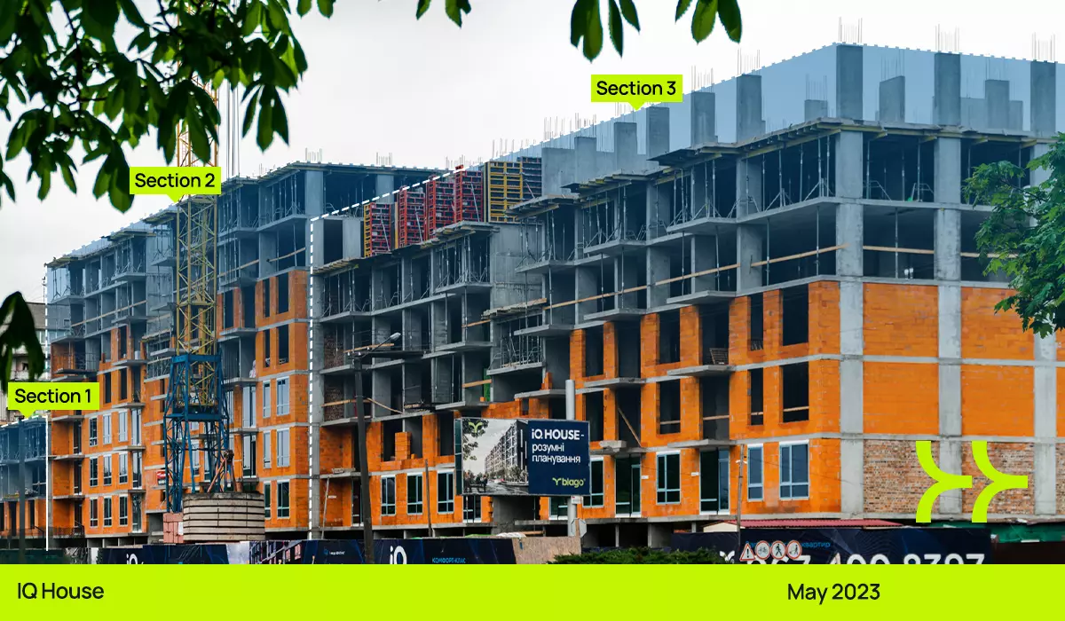 Construction dynamics of the IQ House residential complex: March – May 2023