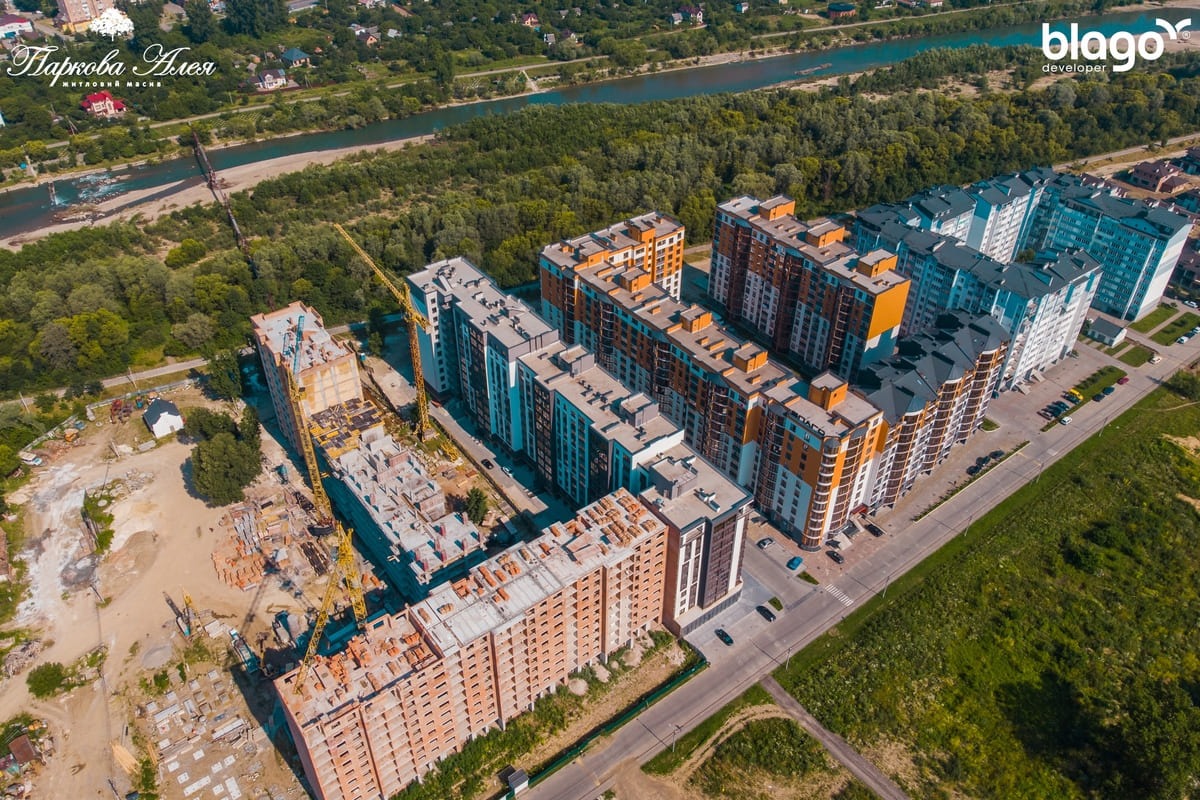 Стан будівництва житлового масиву “Паркова Алея” на 22.07.2020р.