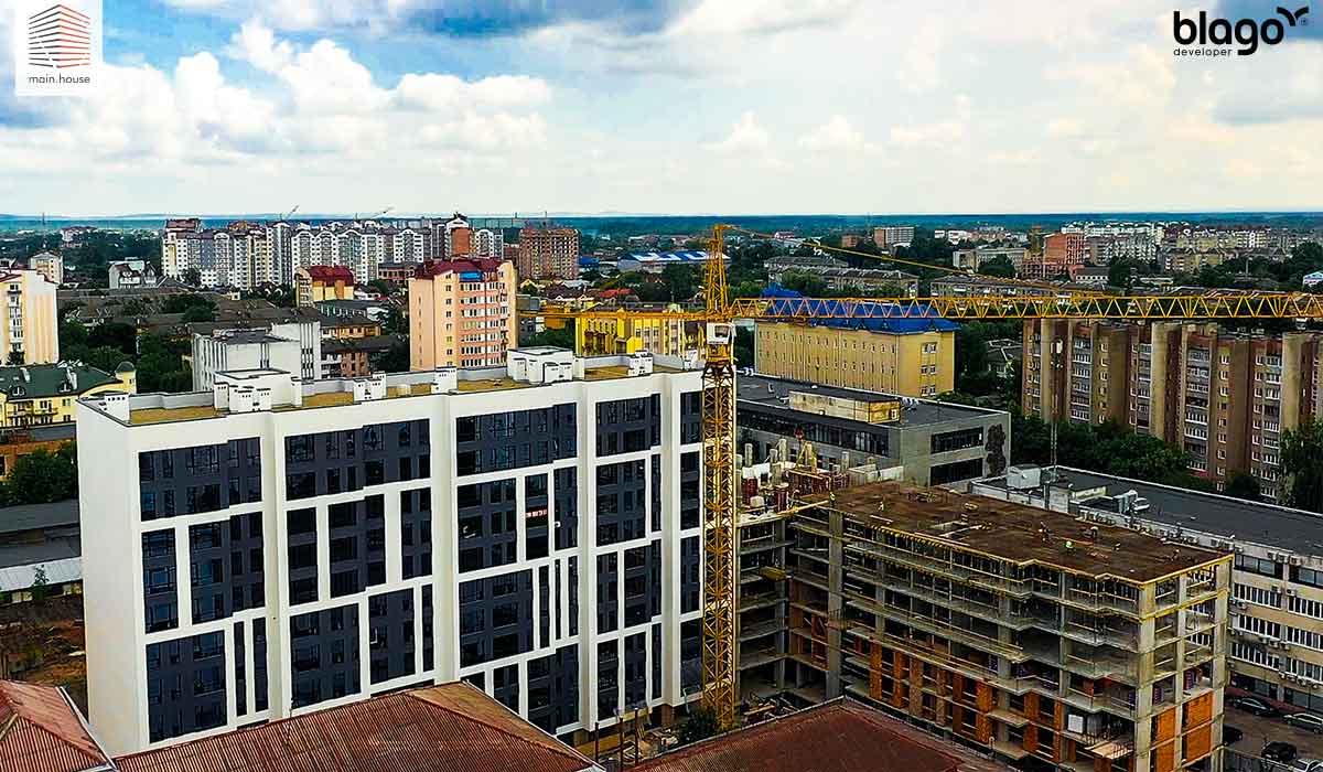 Construction state of the Main House residential complex as of 06.07.2021