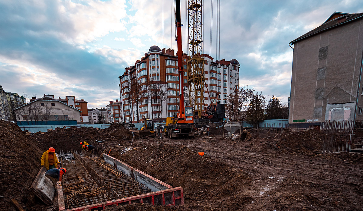 Construction state of the Union residential complex as of 12.28.2022