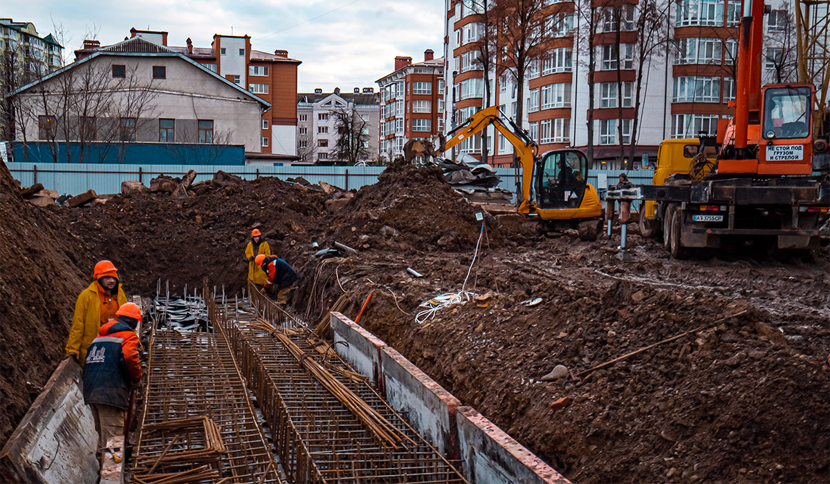 Construction state of the Union residential complex as of 12.28.2022