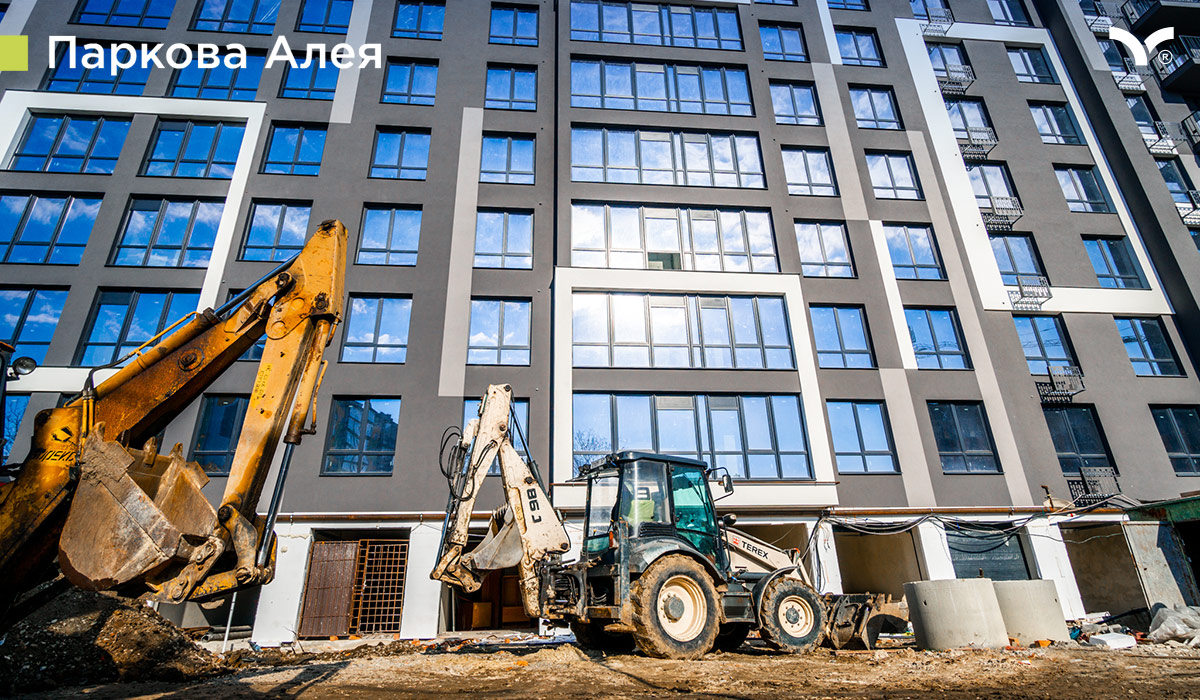 Construction state of the residential complex Parkova Alley as of 10.31.2022