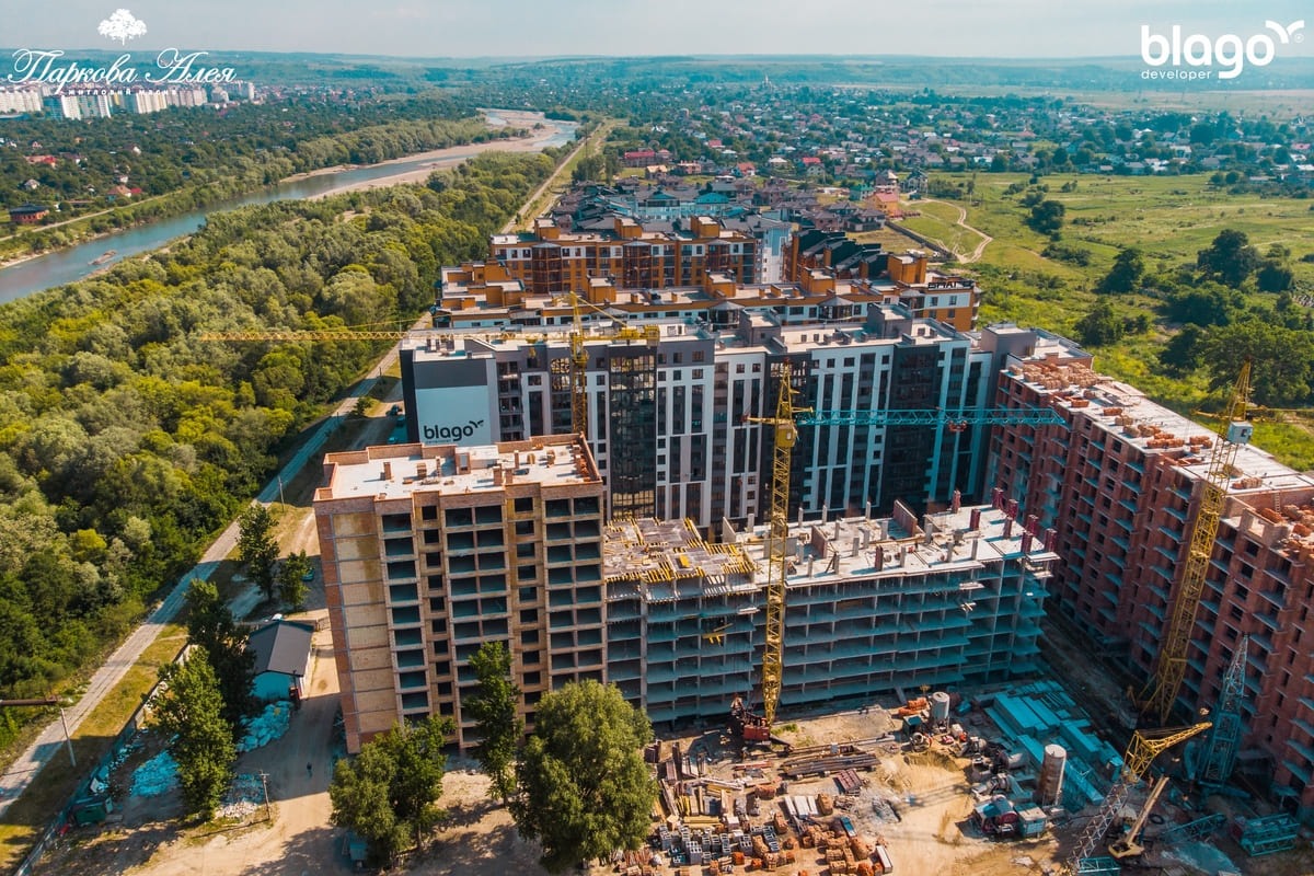 Стан будівництва житлового масиву “Паркова Алея” на 22.07.2020р.