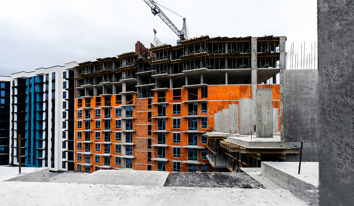 Construction state of the Family Plaza residential complex as of 19.04.2023