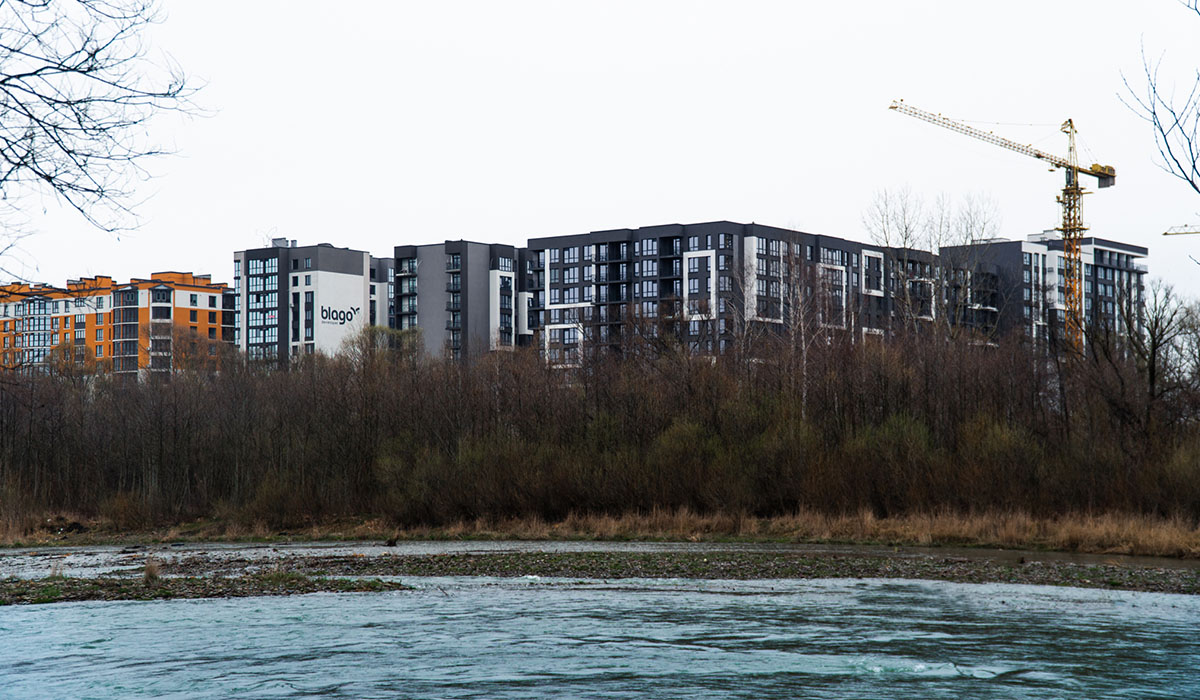 Construction state of the Parkova Alley residential complex as of 27.03.2023