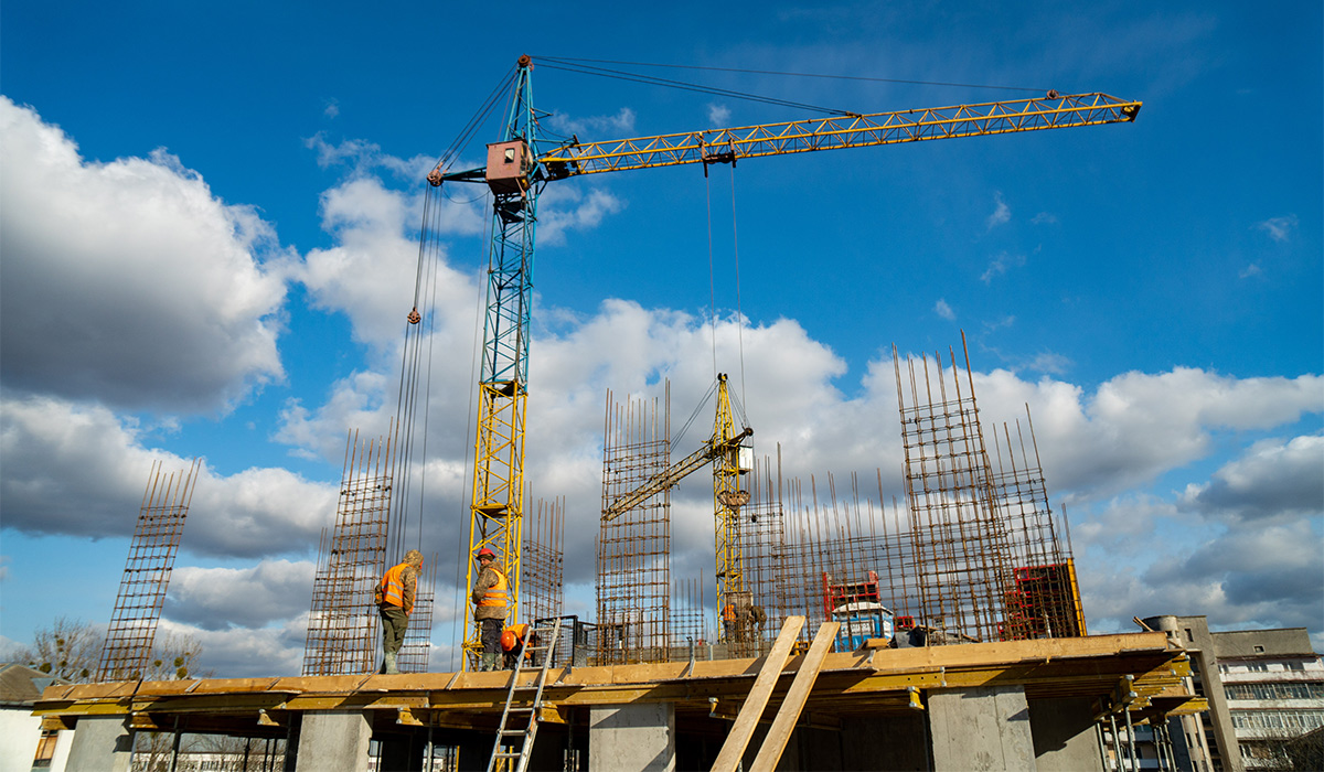 Construction state of the IQ House residential complex as of 03.16.2023