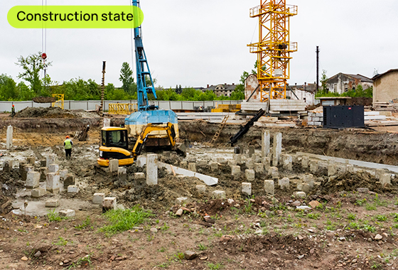 Construction state of the residential complex “SKYGARDEN” as of 18.05.2023