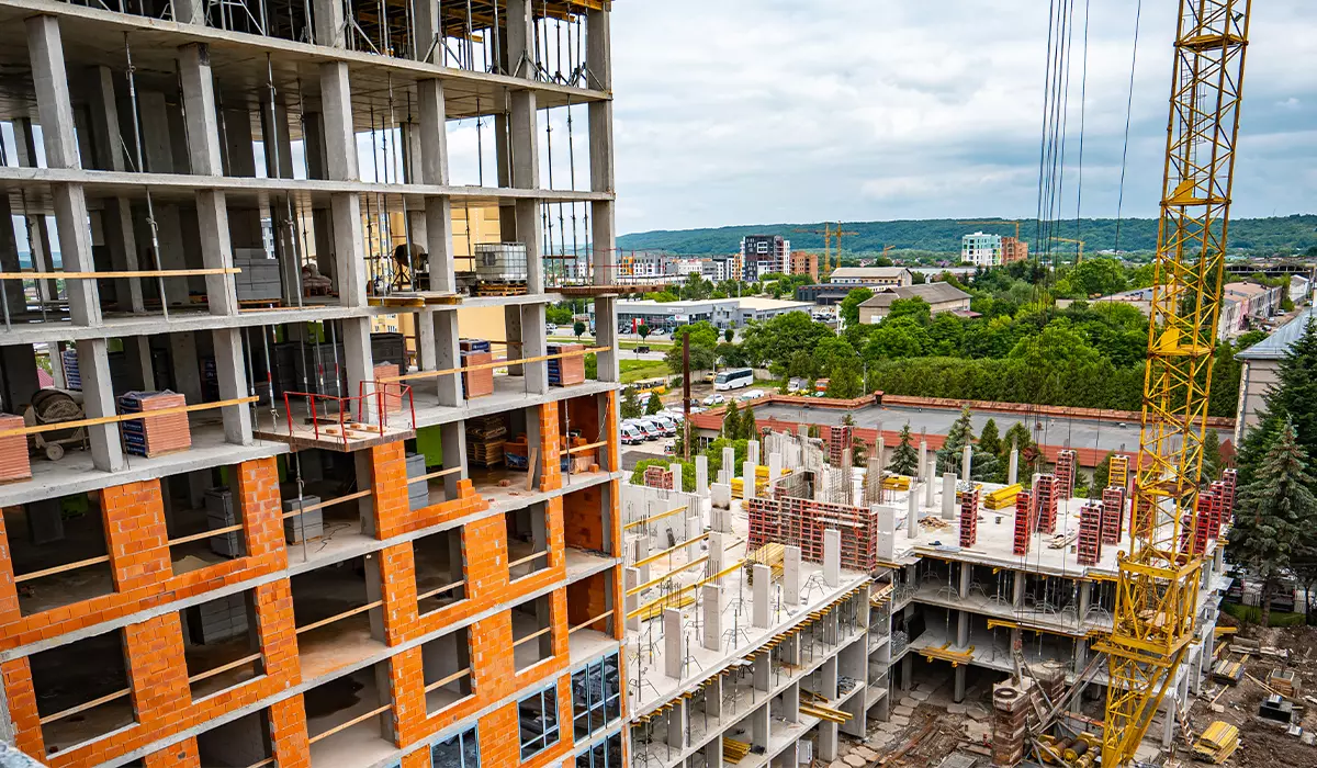 Construction state of the U ONE residential complex as of 14.06.2023