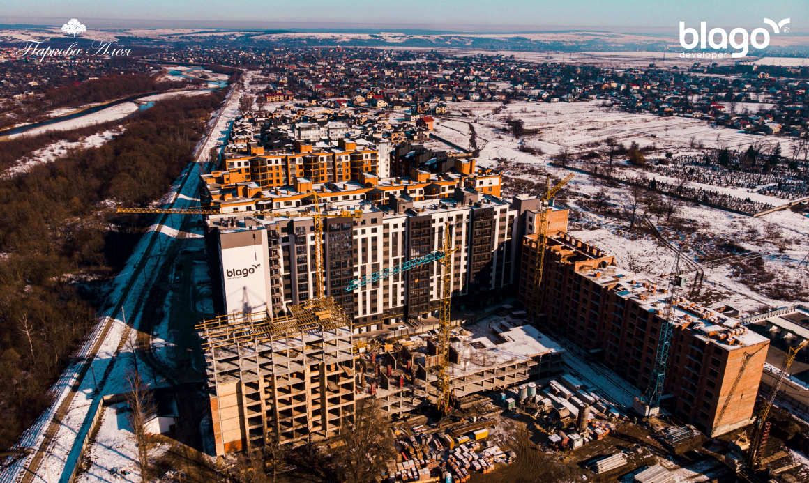 Стан будівництва житлового масиву “Паркова Алея” на 12.02.2020р.