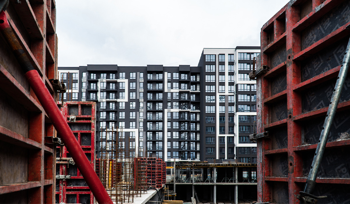 Construction state of the residential complex “Parkova Alley” as of January 30, 2023